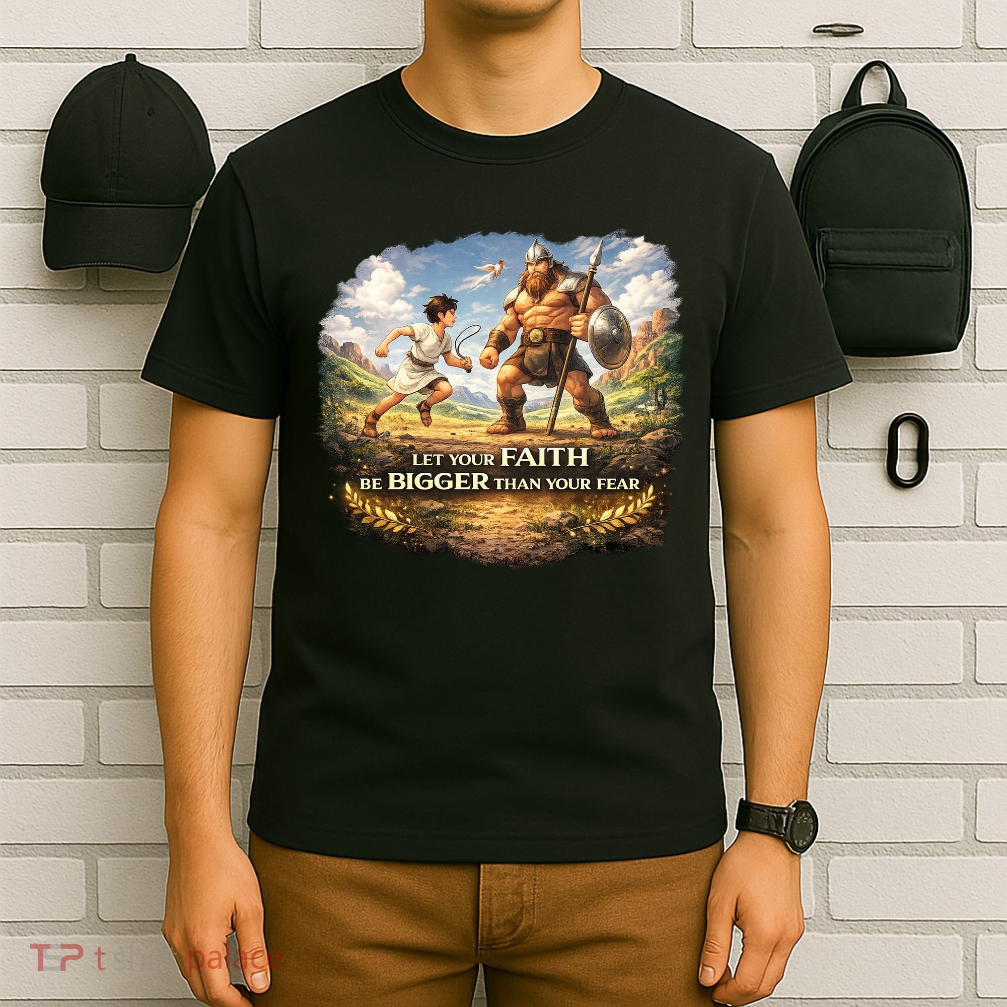 David And Goliath Christian Inspirational T-Shirt