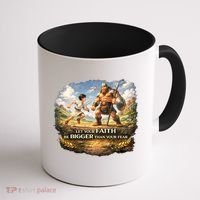 David And Goliath Christian Inspirational Coffee Mug thumb 1