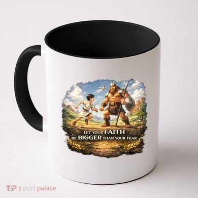 David And Goliath Christian Inspirational Coffee Mug