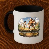 David And Goliath Christian Inspirational Coffee Mug thumb 2