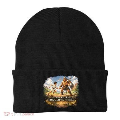David And Goliath Christian Inspirational Beanie
