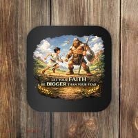 David And Goliath Christian Inspirational Coaster thumb 0