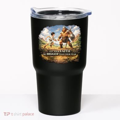 David And Goliath Christian Inspirational Tumbler