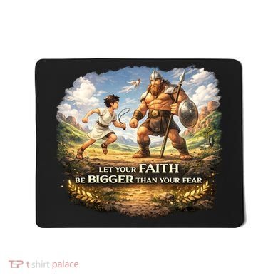 David And Goliath Christian Inspirational Mousepad