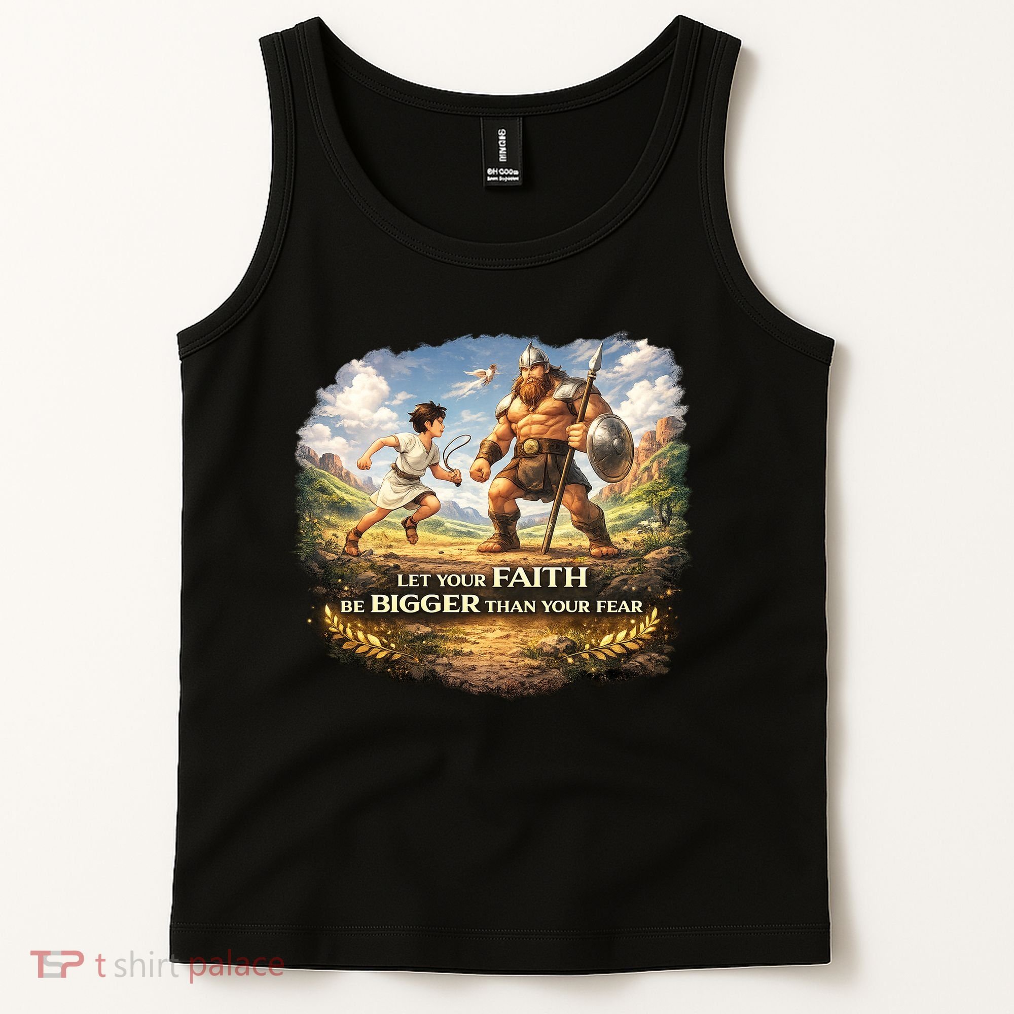 David And Goliath Christian Inspirational Tank Top