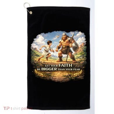 David And Goliath Christian Inspirational Golf Towel