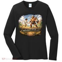 David And Goliath Christian Inspirational Women's Long Sleeve Shirt thumb 0