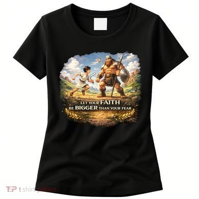 David And Goliath Christian Inspirational Women's T-Shirt