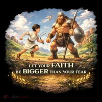 David And Goliath Christian Inspirational Women's T-Shirt thumb 6