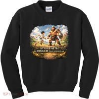 David And Goliath Christian Inspirational Kids Sweatshirt thumb 0