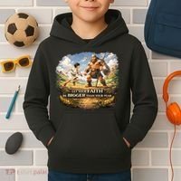 David And Goliath Christian Inspirational Kids Hoodie thumb 2