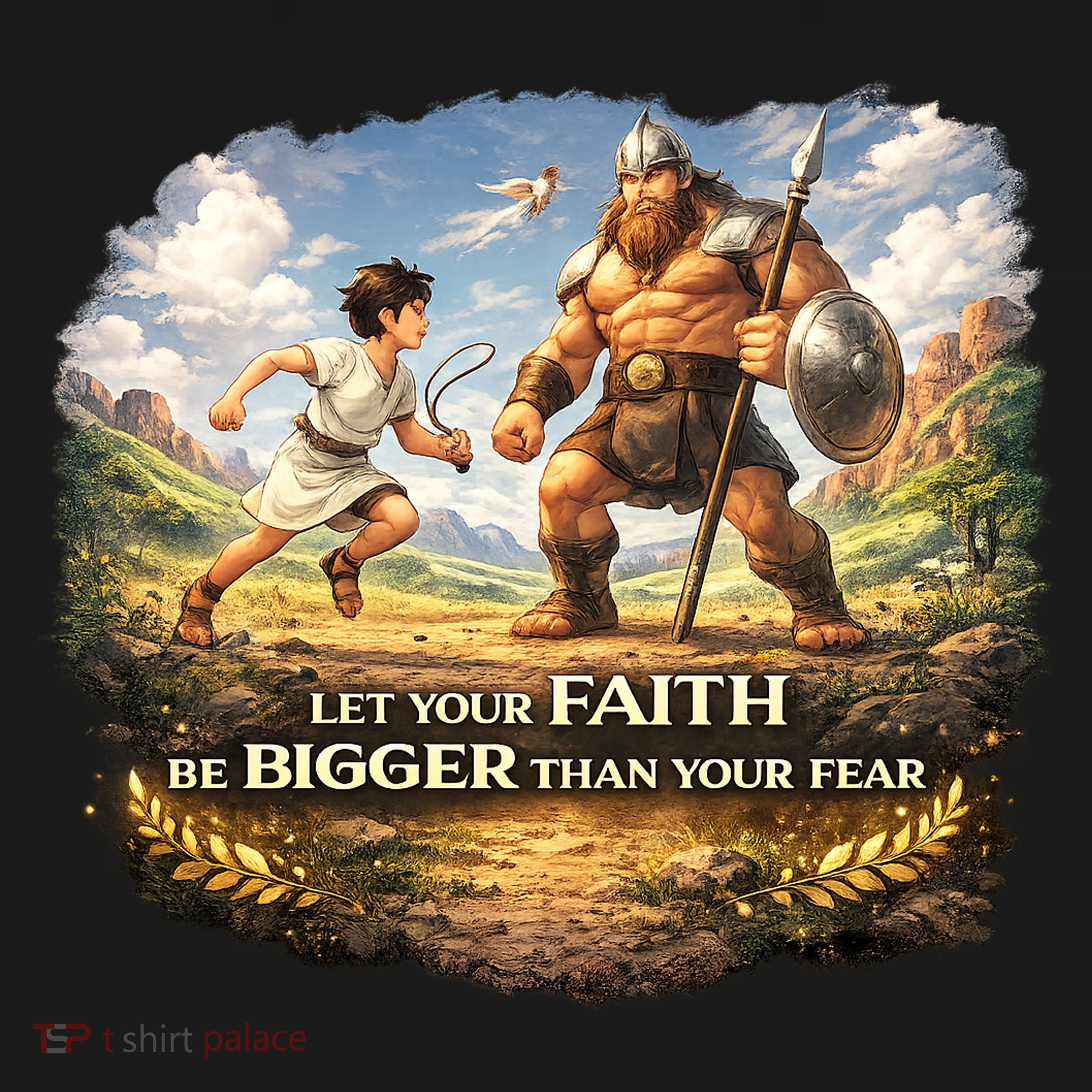 David And Goliath Christian Inspirational Tote Bag