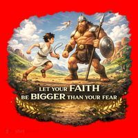 David And Goliath Christian Inspirational Santa Hat thumb 1