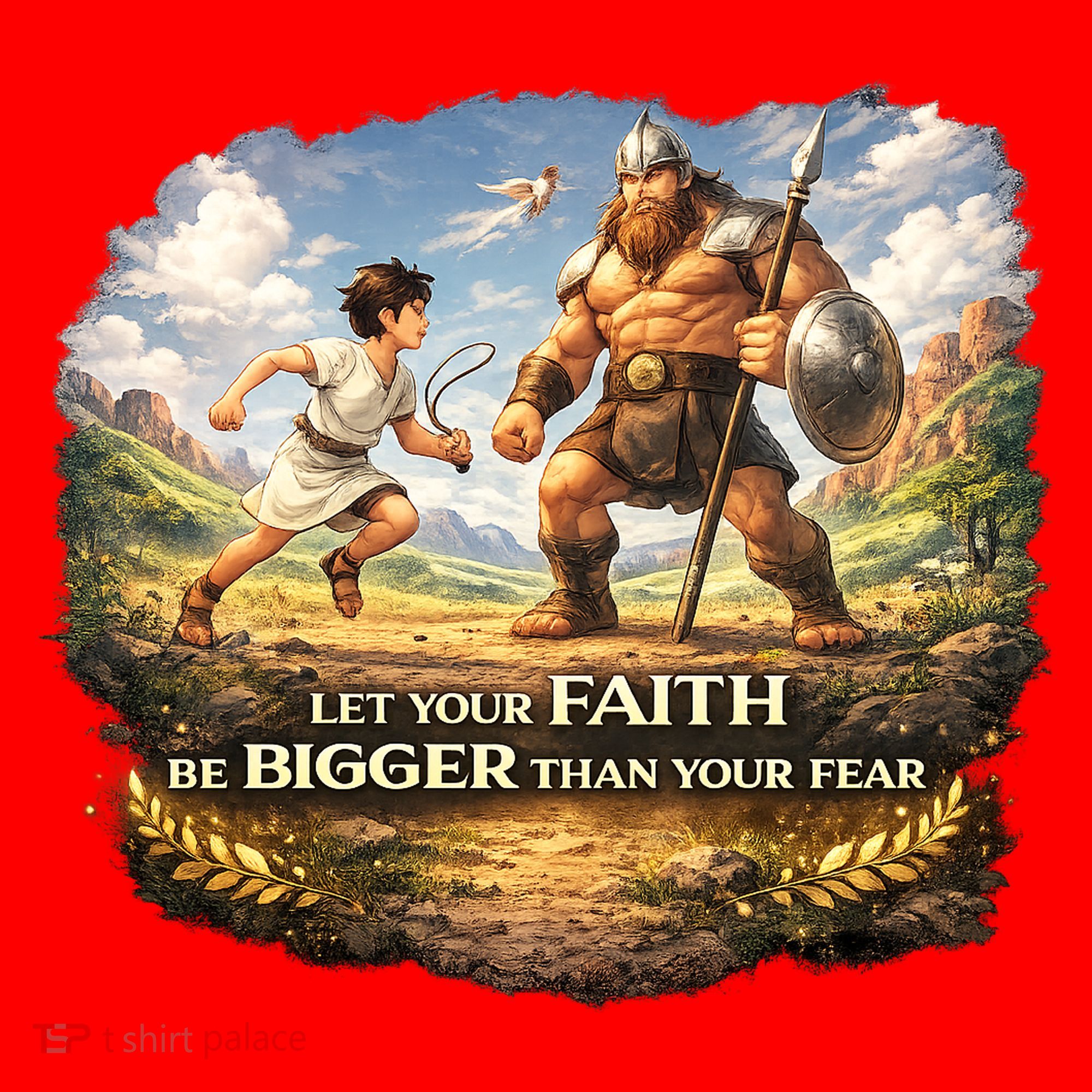 David And Goliath Christian Inspirational Santa Hat