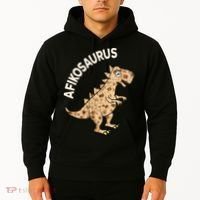 Dinosaur Afiko Hebrew Passover Jewish Funny Hoodie thumb 2