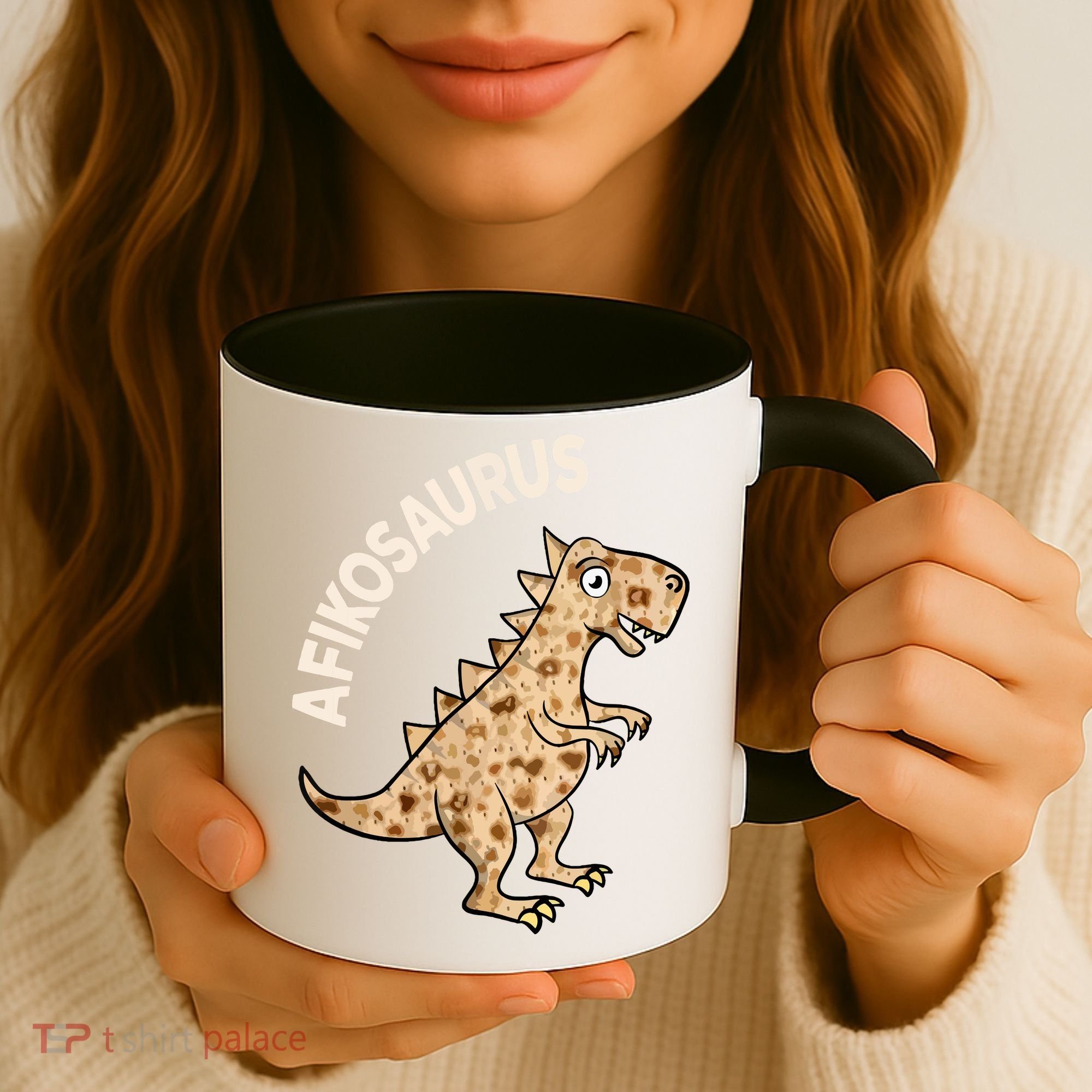 Dinosaur Afiko Hebrew Passover Jewish Funny Coffee Mug