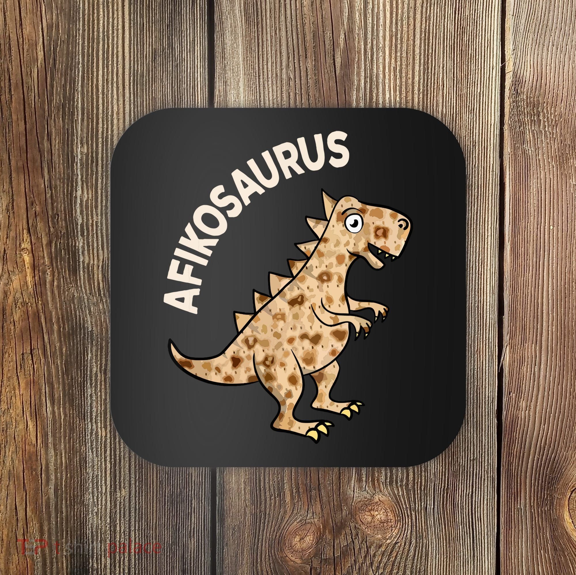 Dinosaur Afiko Hebrew Passover Jewish Funny Coaster