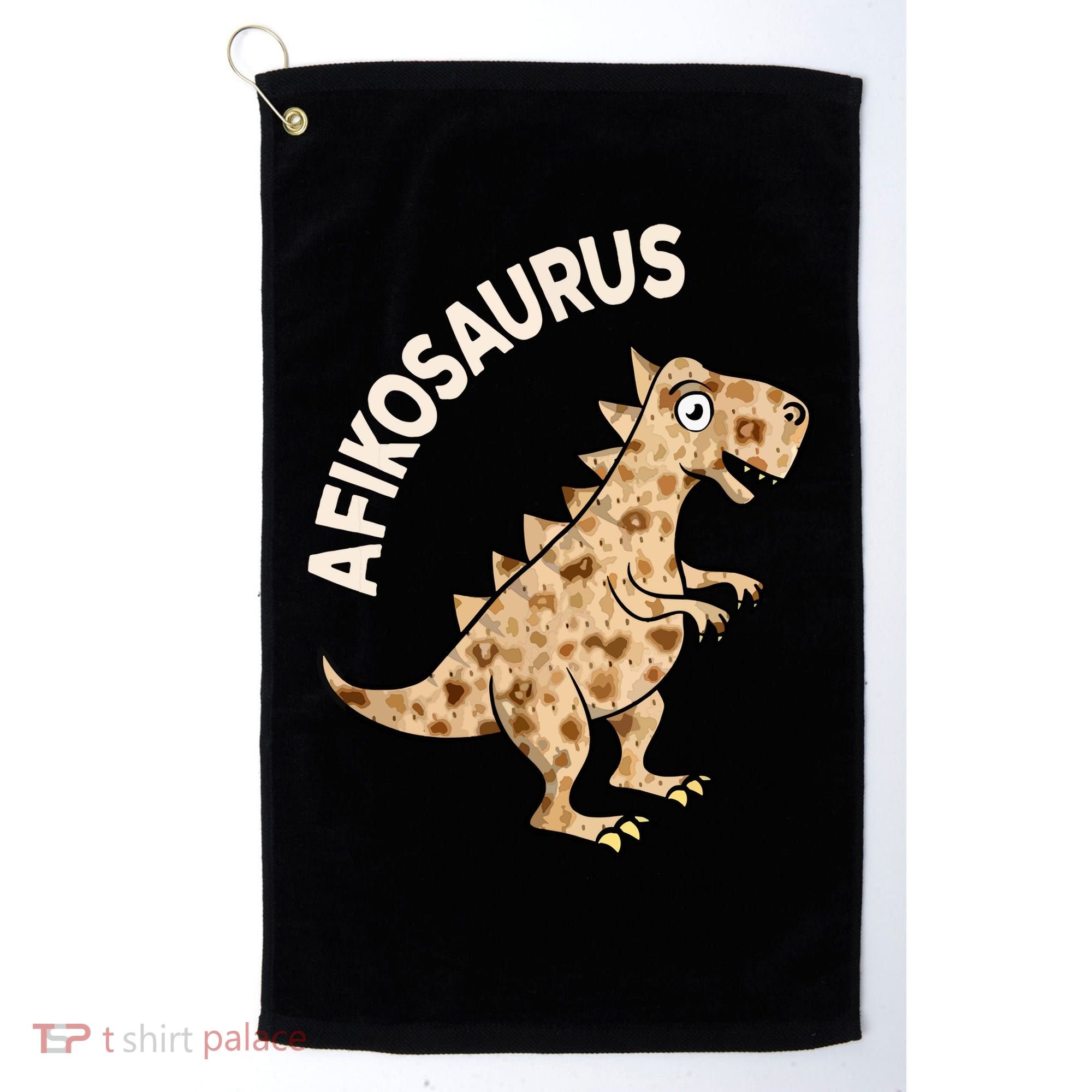 Dinosaur Afiko Hebrew Passover Jewish Funny Golf Towel