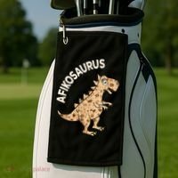 Dinosaur Afiko Hebrew Passover Jewish Funny Golf Towel thumb 2