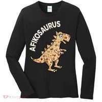 Dinosaur Afiko Hebrew Passover Jewish Funny Women's Long Sleeve Shirt thumb 0