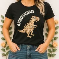 Dinosaur Afiko Hebrew Passover Jewish Funny Women's T-Shirt thumb 2