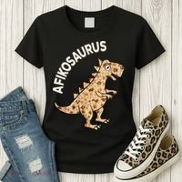 Dinosaur Afiko Hebrew Passover Jewish Funny Women's T-Shirt thumb 3