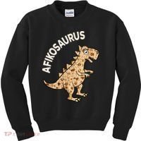 Dinosaur Afiko Hebrew Passover Jewish Funny Kids Sweatshirt thumb 0