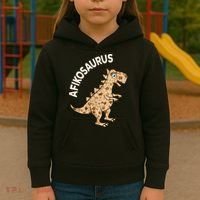 Dinosaur Afiko Hebrew Passover Jewish Funny Kids Hoodie thumb 3