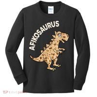 Dinosaur Afiko Hebrew Passover Jewish Funny Kids Long Sleeve Shirt thumb 0