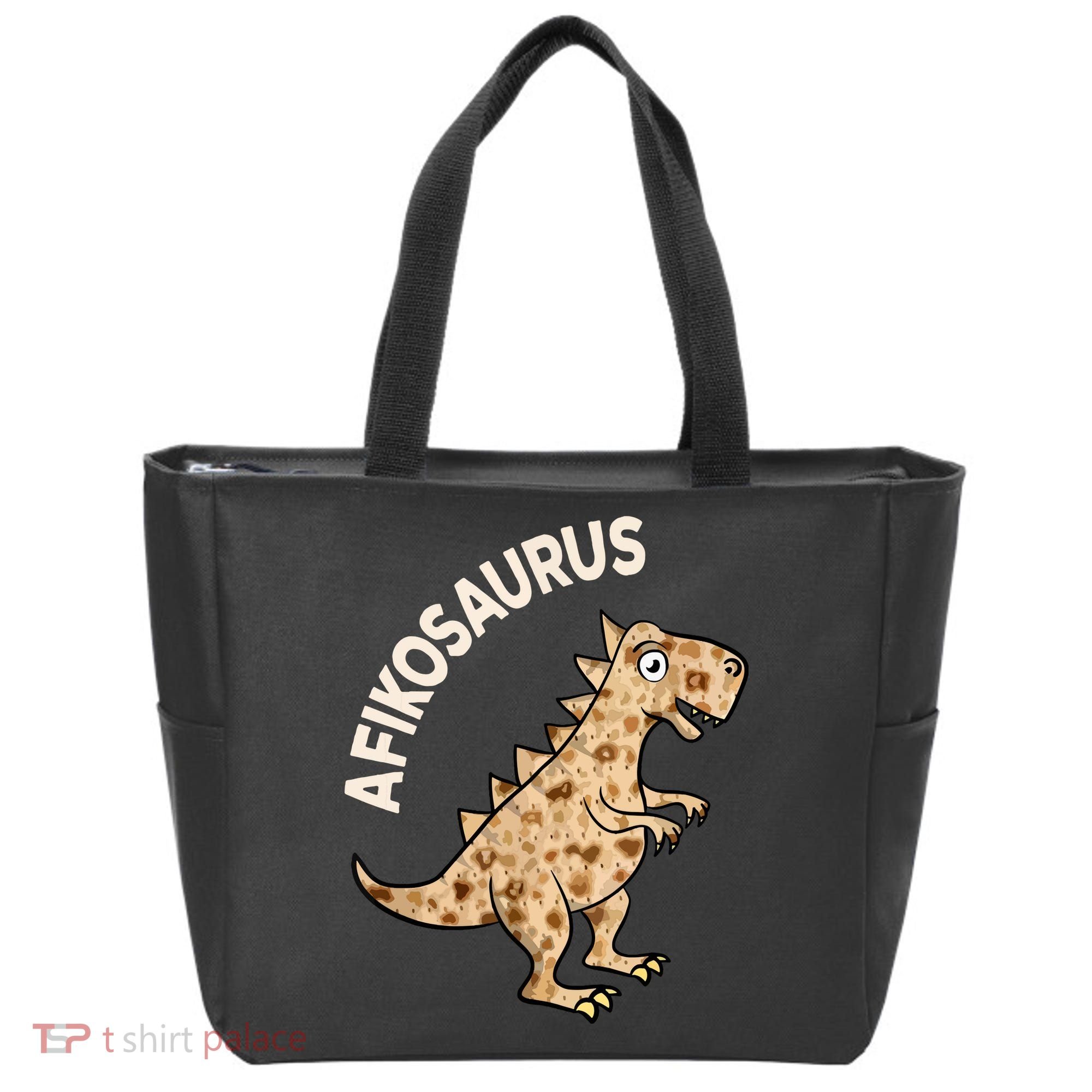 Dinosaur Afiko Hebrew Passover Jewish Funny Tote Bag