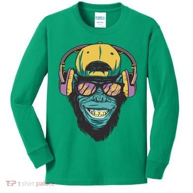 DJ Ape Headphones Kids Long Sleeve Shirt