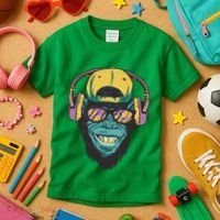 DJ Ape Headphones Kids T-Shirt thumb 3