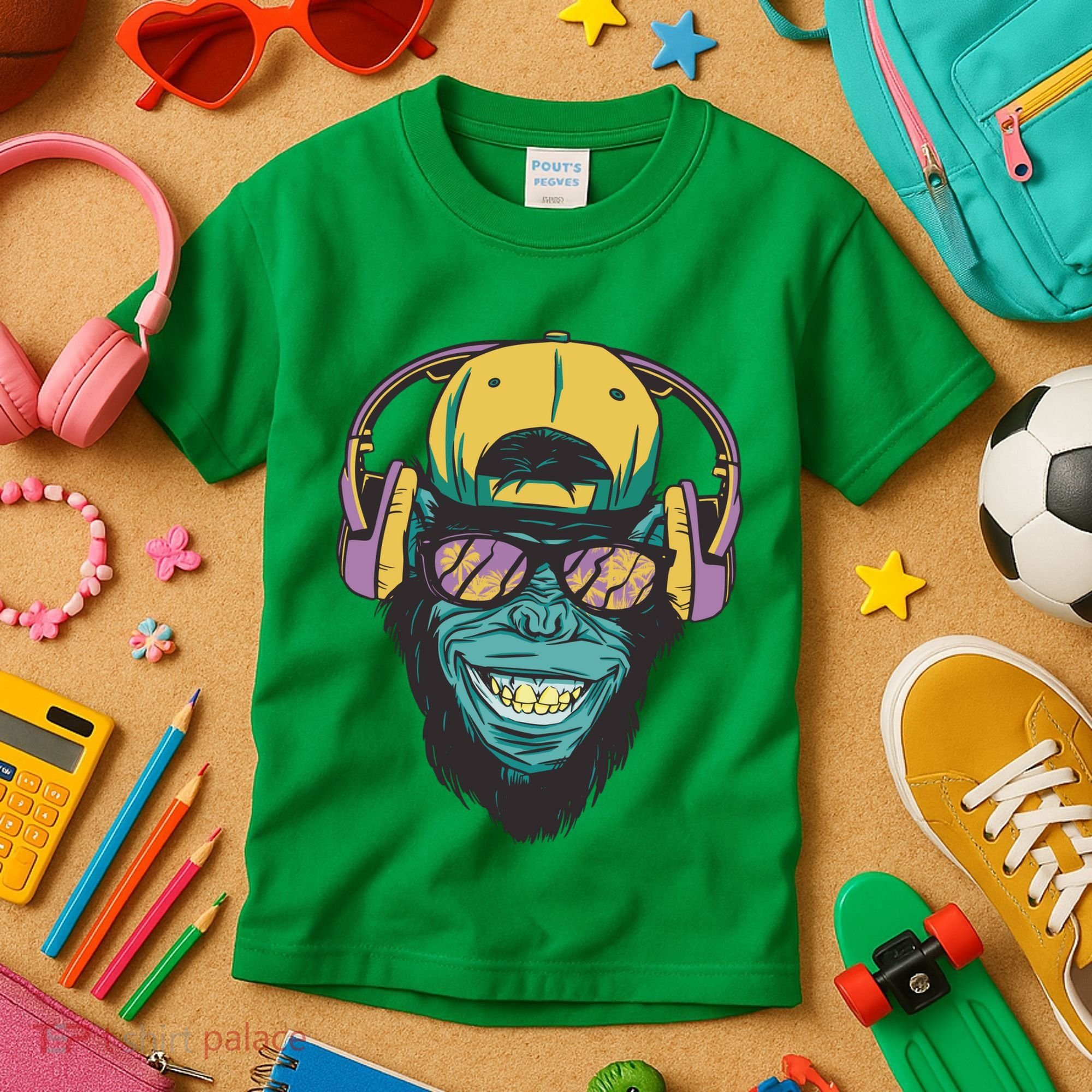DJ Ape Headphones Kids T-Shirt