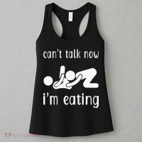Dirty Adult Humor CanT Talk Now IM Eating Valentines Day Women's Tank Top thumb 3