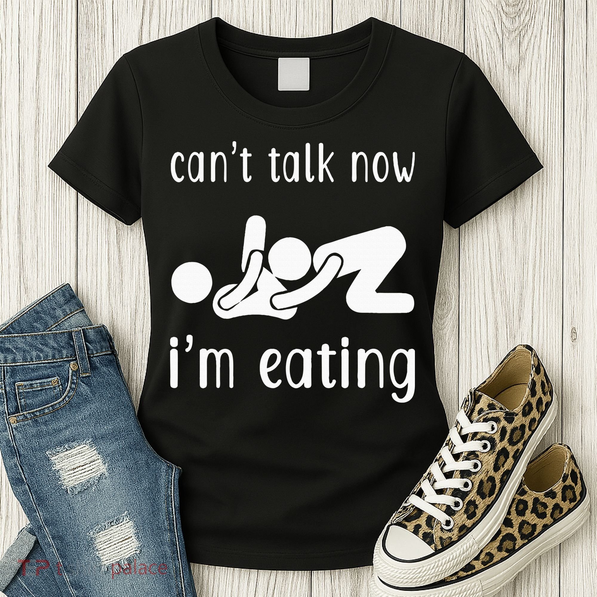 Dirty Adult Humor CanT Talk Now IM Eating Valentines Day Women's T-Shirt