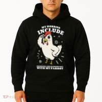 Drinking And Hanging Out With My Parrot Hobby Funny Hoodie thumb 2