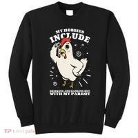 Drinking And Hanging Out With My Parrot Hobby Funny Sweatshirt thumb 0