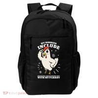 Drinking And Hanging Out With My Parrot Hobby Funny Backpack thumb 0