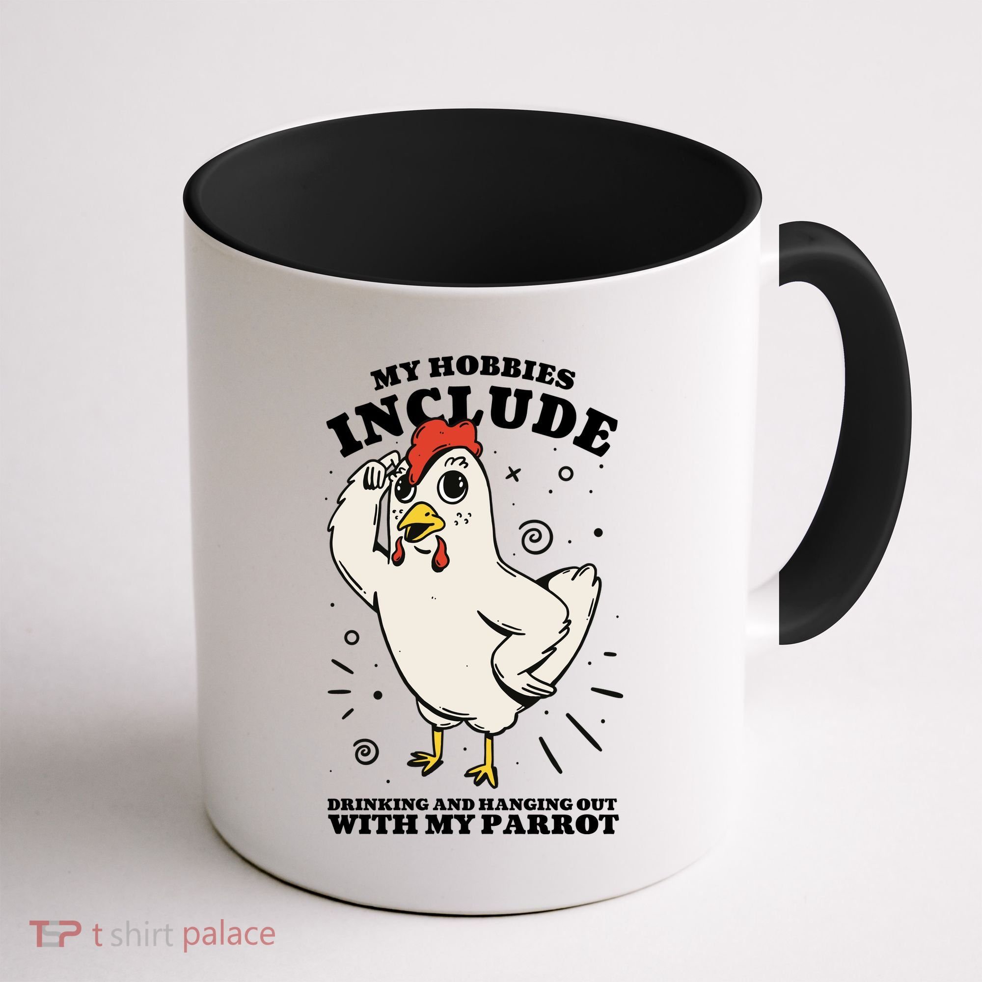 Drinking And Hanging Out With My Parrot Hobby Funny Coffee Mug