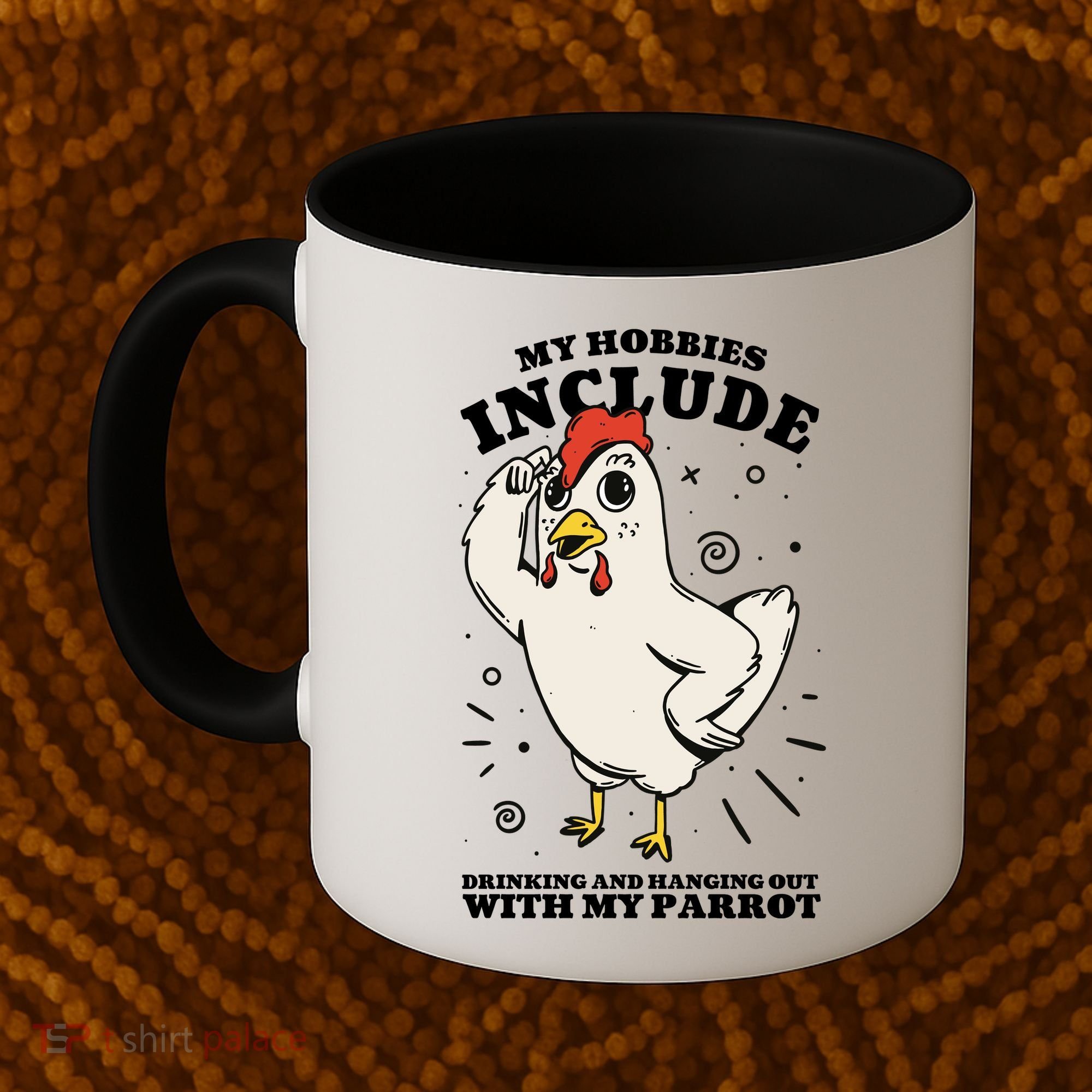 Drinking And Hanging Out With My Parrot Hobby Funny Coffee Mug