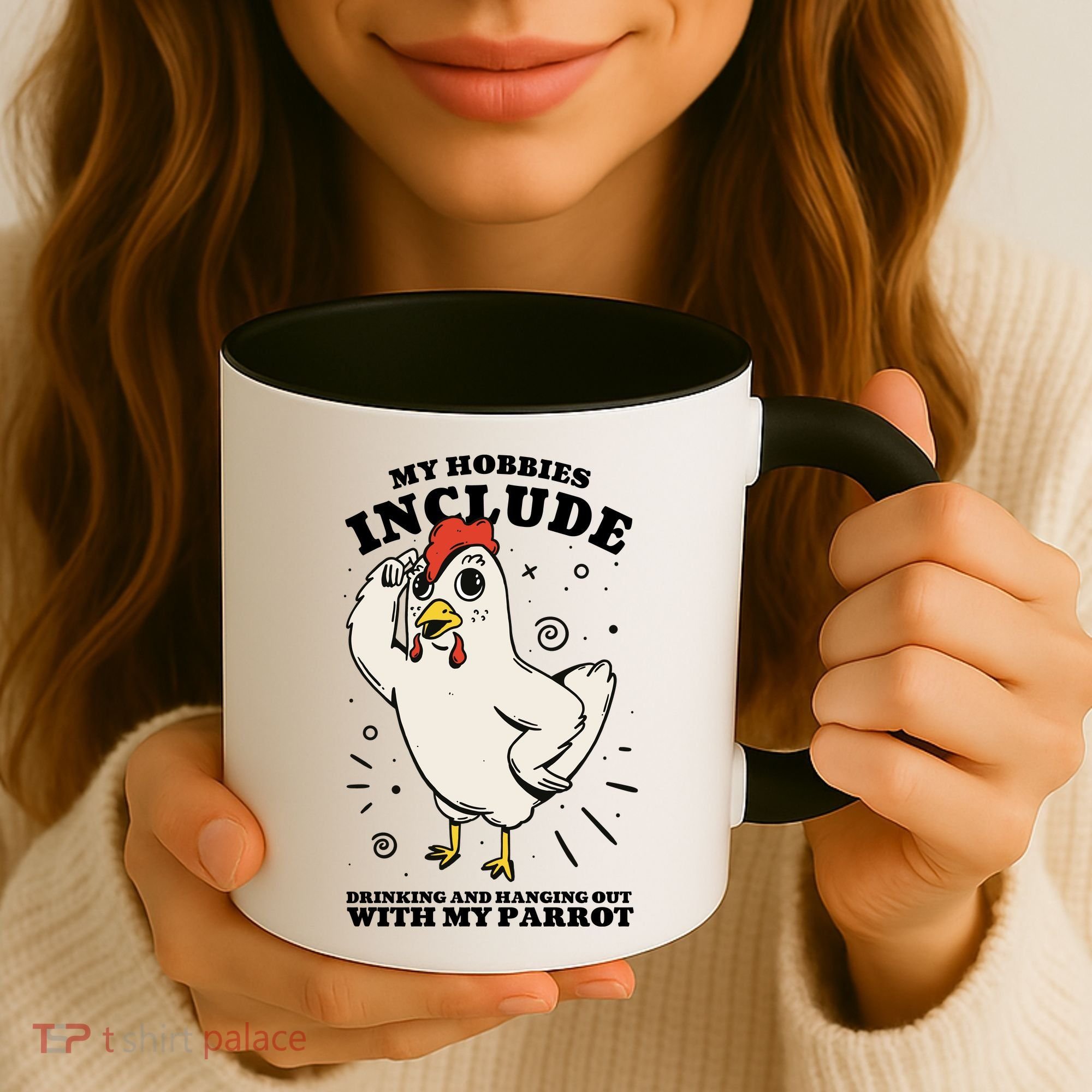 Drinking And Hanging Out With My Parrot Hobby Funny Coffee Mug