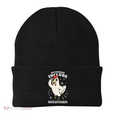 Drinking And Hanging Out With My Parrot Hobby Funny Beanie