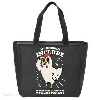 Drinking And Hanging Out With My Parrot Hobby Funny Tote Bag