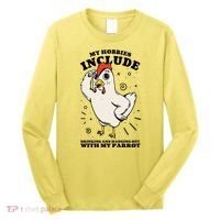 Drinking And Hanging Out With My Parrot Hobby Funny Long Sleeve Shirt thumb 0
