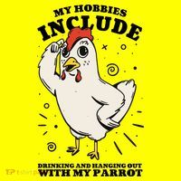 Drinking And Hanging Out With My Parrot Hobby Funny Hat thumb 2