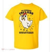 Drinking And Hanging Out With My Parrot Hobby Funny Toddler T-Shirt thumb 0