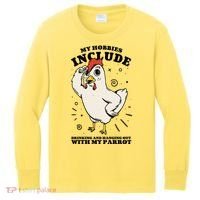 Drinking And Hanging Out With My Parrot Hobby Funny Kids Long Sleeve Shirt thumb 0
