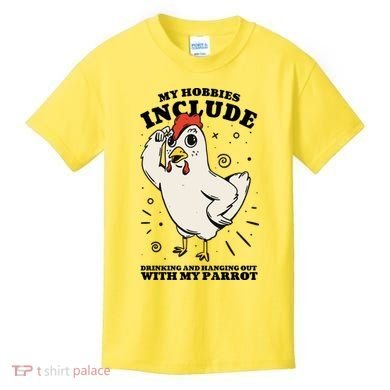 Drinking And Hanging Out With My Parrot Hobby Funny Kids T-Shirt