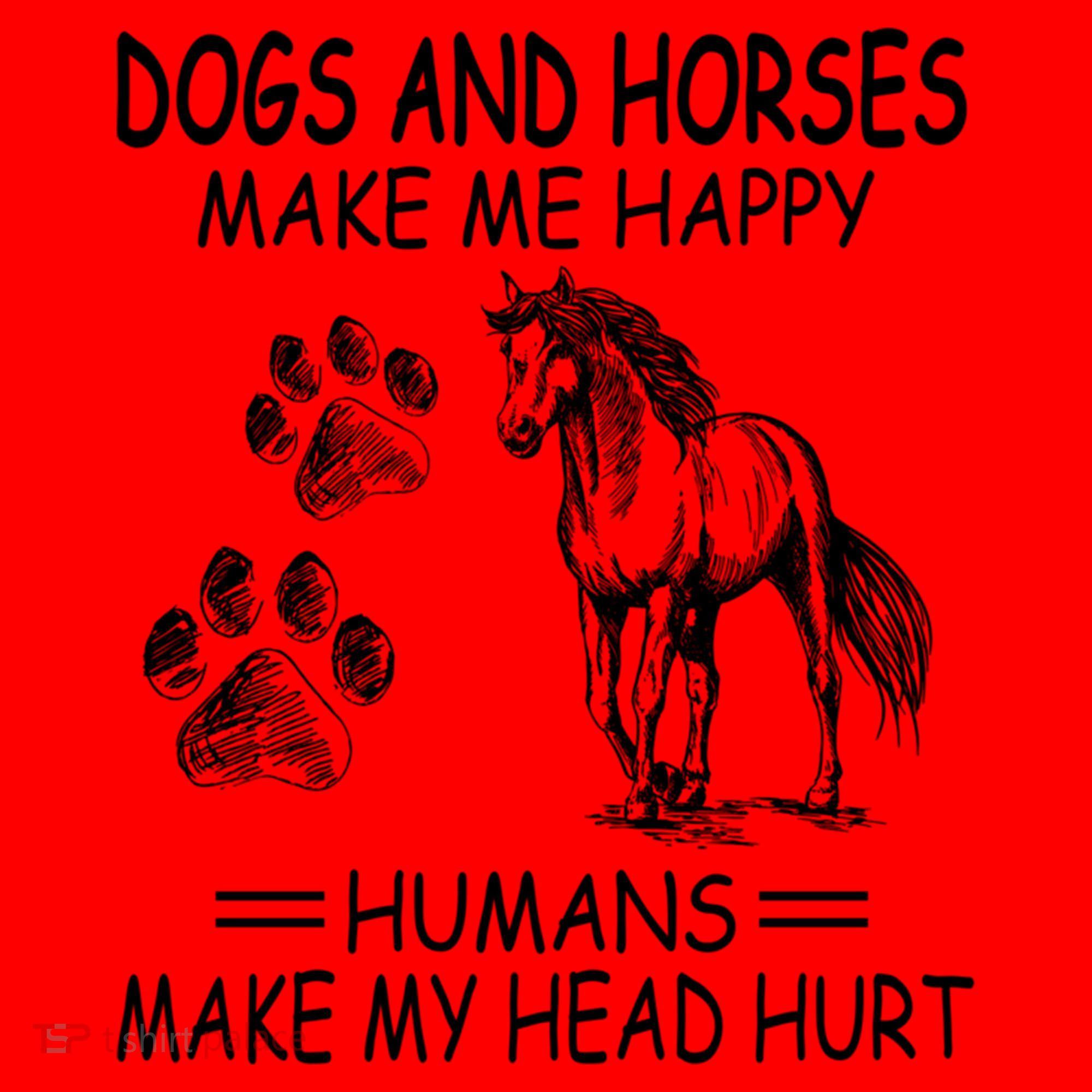 Dogs And Horses Make Me Happy Humans Make My Head Hurt Gift Santa Hat