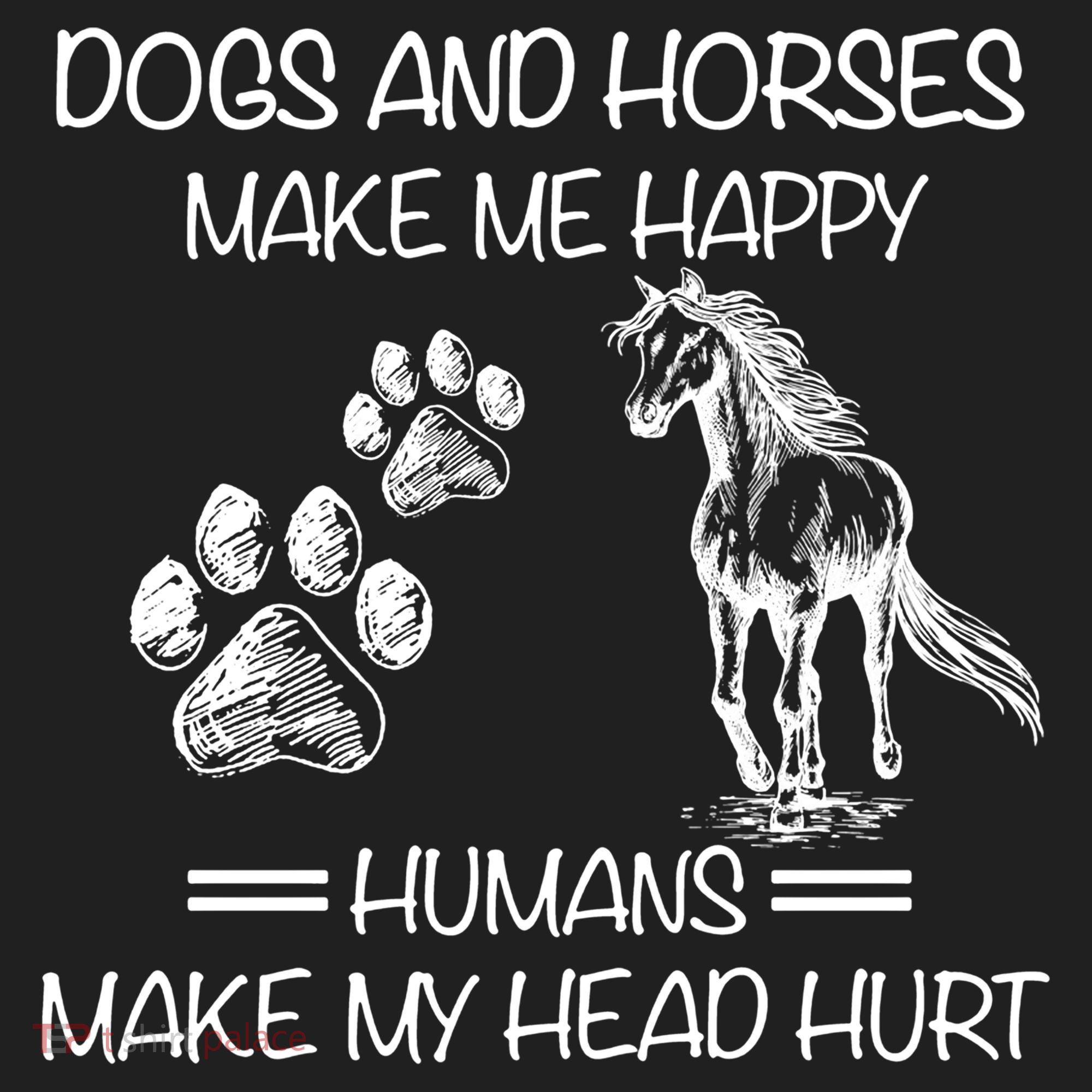 Dogs And Horses Make Me Happy Hu Make My Head Hurt Gift Beanie